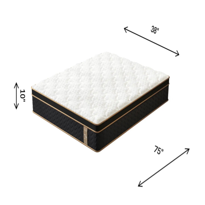 Plush Hybrid Mattresses With Gel Memory Foam, Individual Pocket Spring Motion Isolation Edge Support by HouseOfZazla