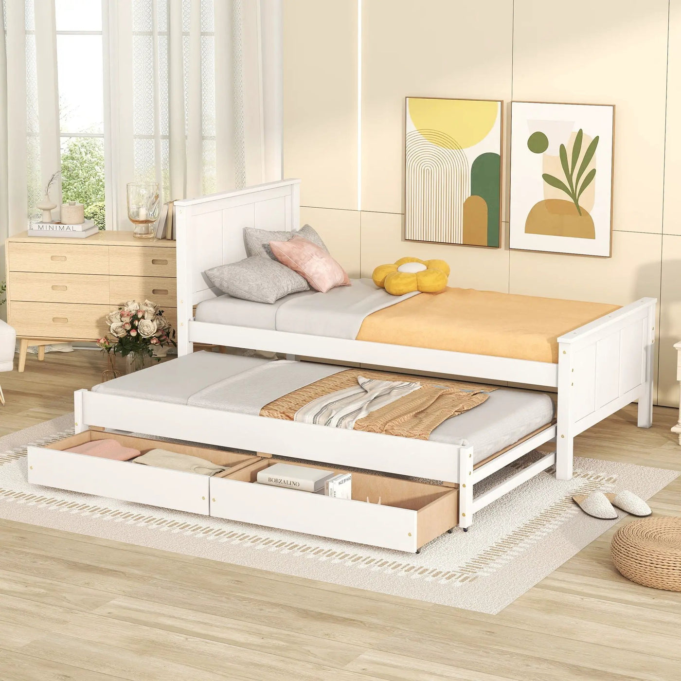 Platform Bed With Trundle And Drawers by HouseOfZazla