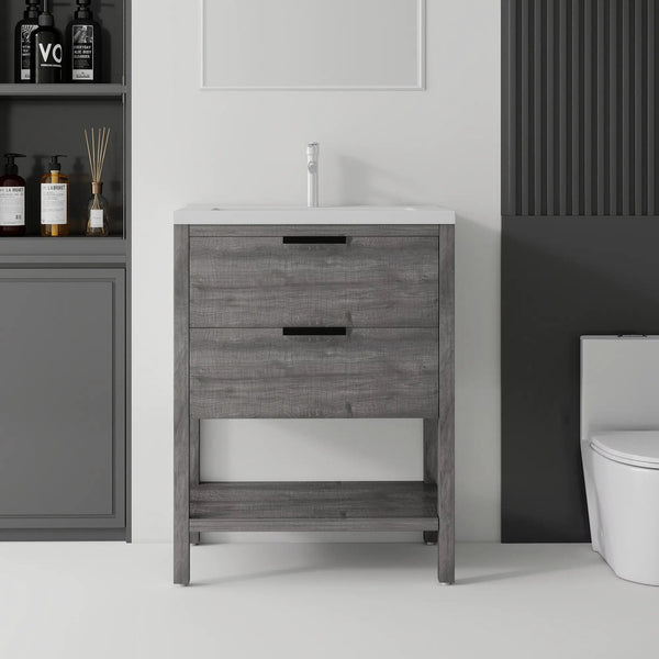 24 Inch Freestanding Bathroom Vanity with Sink
