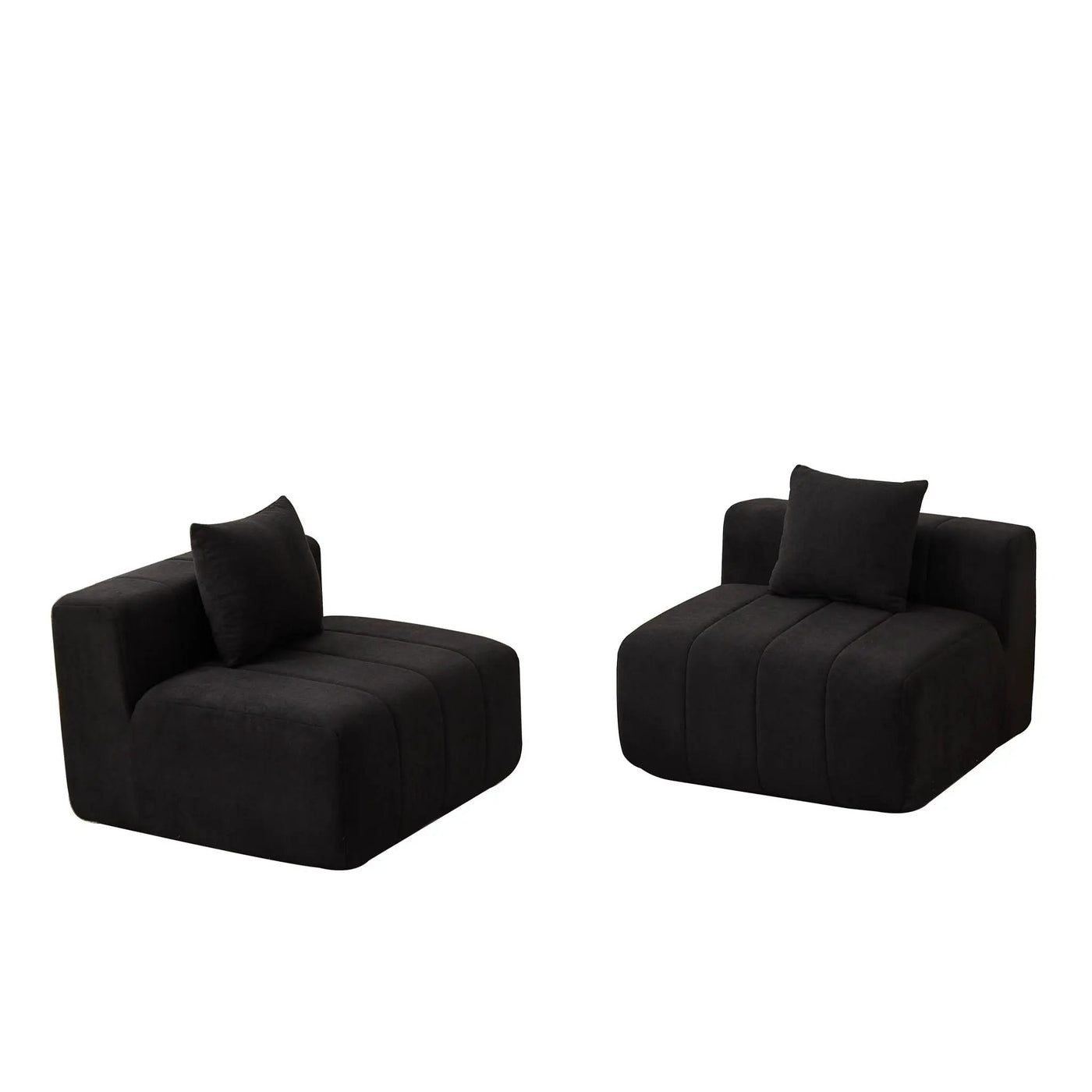 Modular Sectional Sofa With 2 Pillows, Symmetrical Design by HouseOfZazla