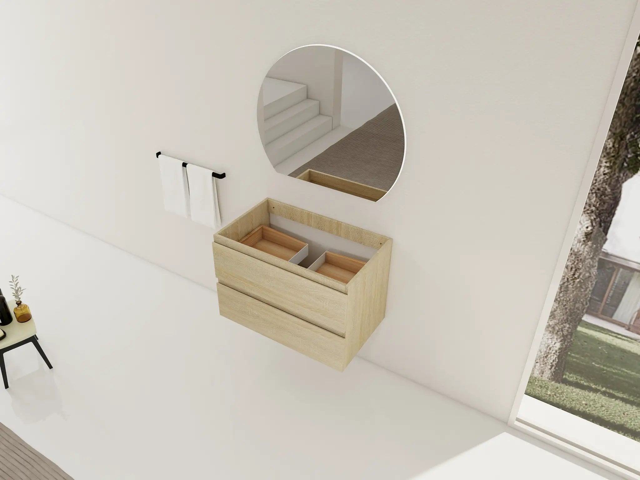 30" Wall-Mounted Bathroom Vanity Cabinet by HouseOfZazla
