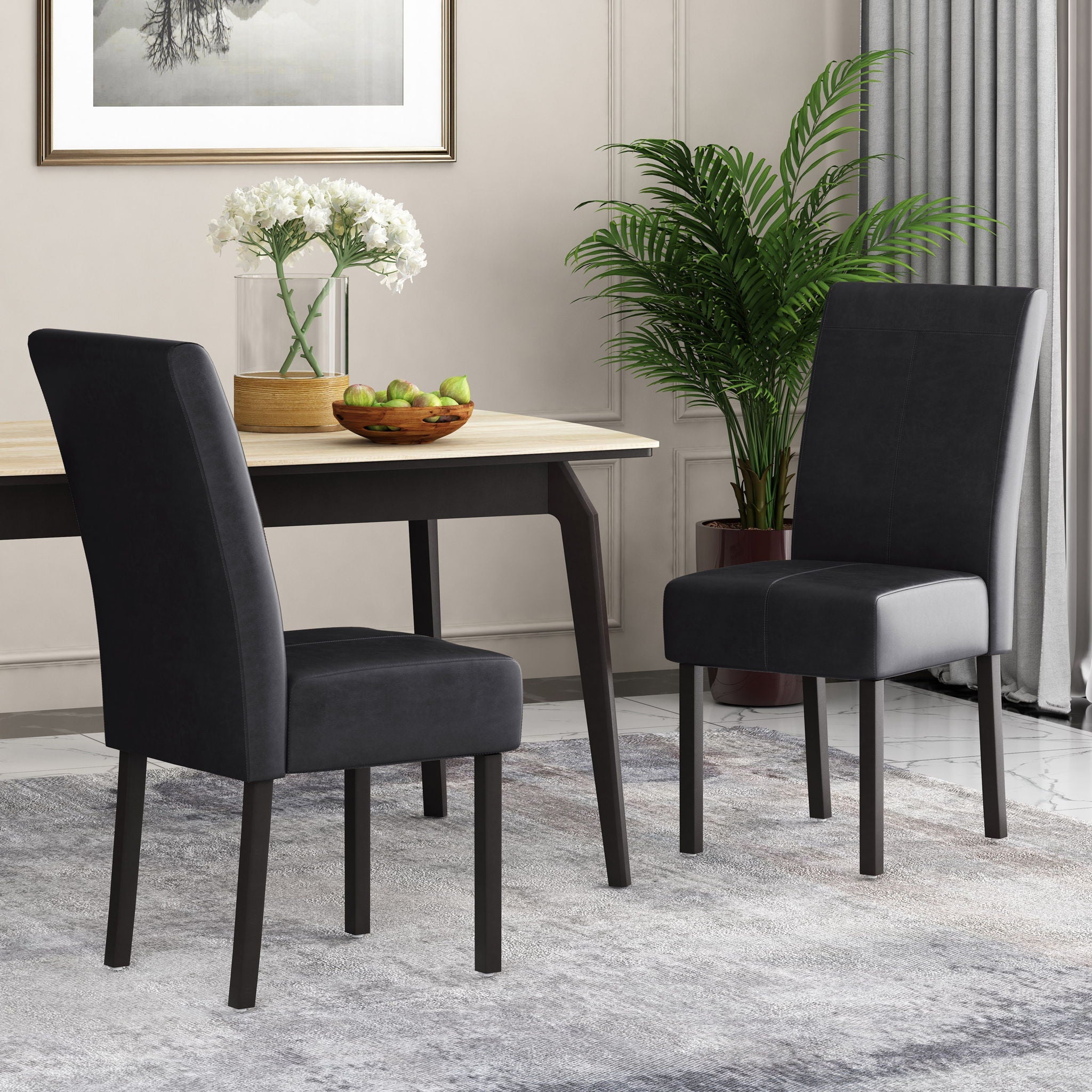Pertica Dining Upholstered Armless Chairs (Set of 2) by HouseOfZazla