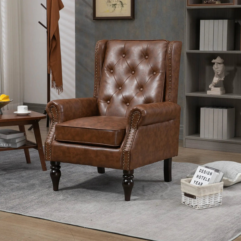 Modern Accent Armchair With Sturdy Wood Legs by HouseOfZazla