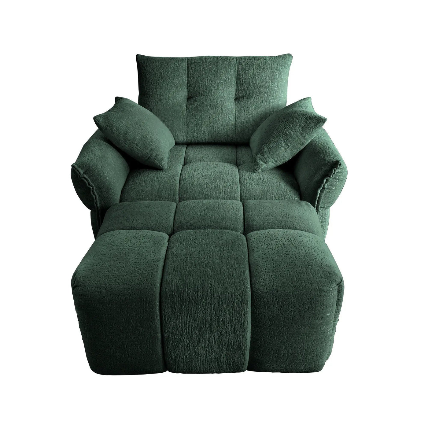 Ergonomic Single Seater Sofa With Ottoman, High Resilience Support Cushions by Unique Piece Furniture