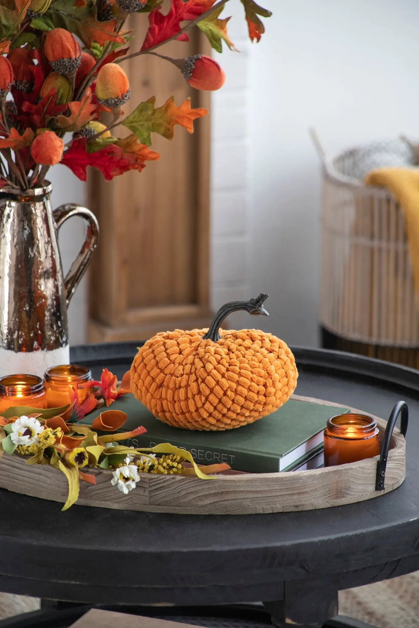 Weighted Pumpkin Ornament Decor For Holiday Harvest Festival Fall Festival & Thanksgiving by HouseOfZazla