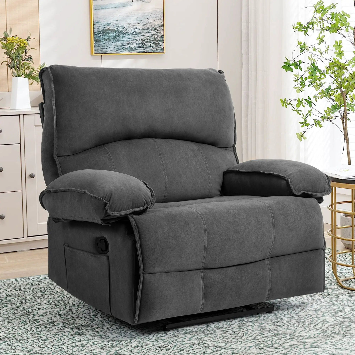 Oversized Manual Recliner Chair Sofa For Living Room by Unique Piece Furniture