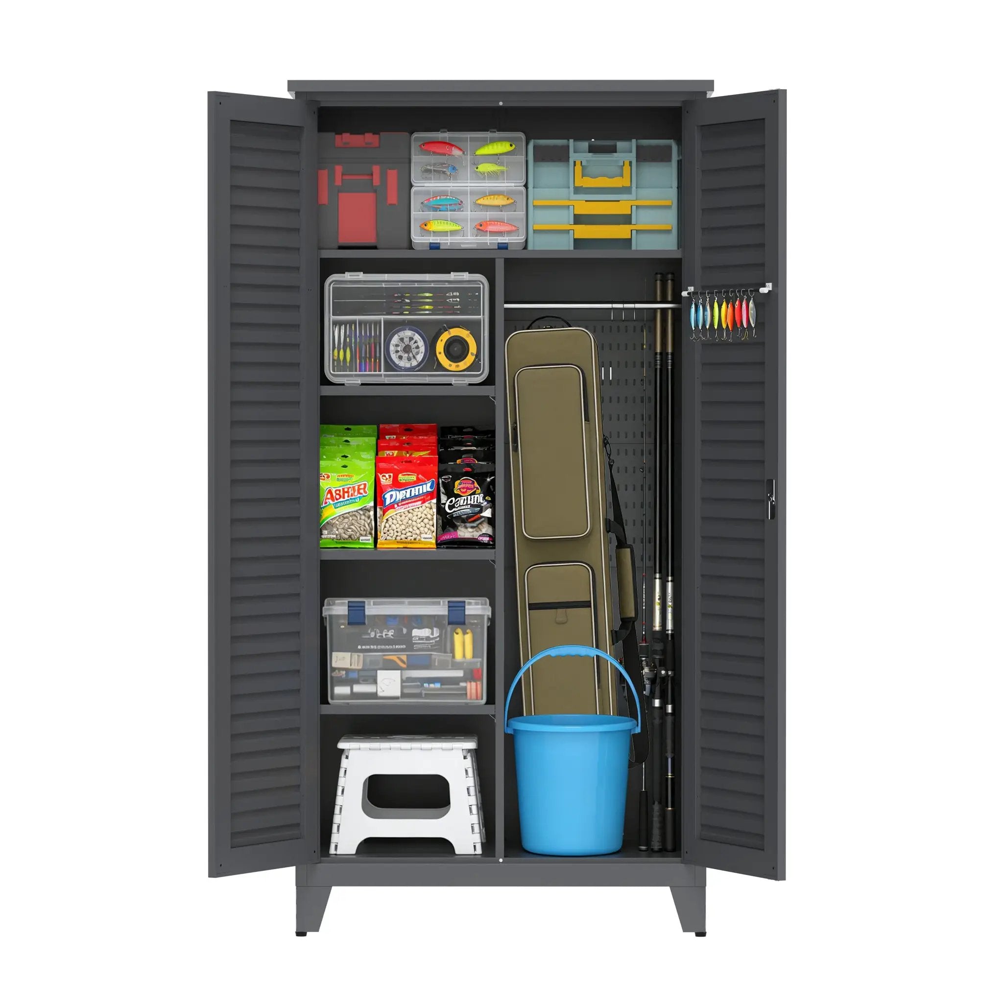 73'' Tall Metal Tool Storage Cabinet by HouseOfZazla