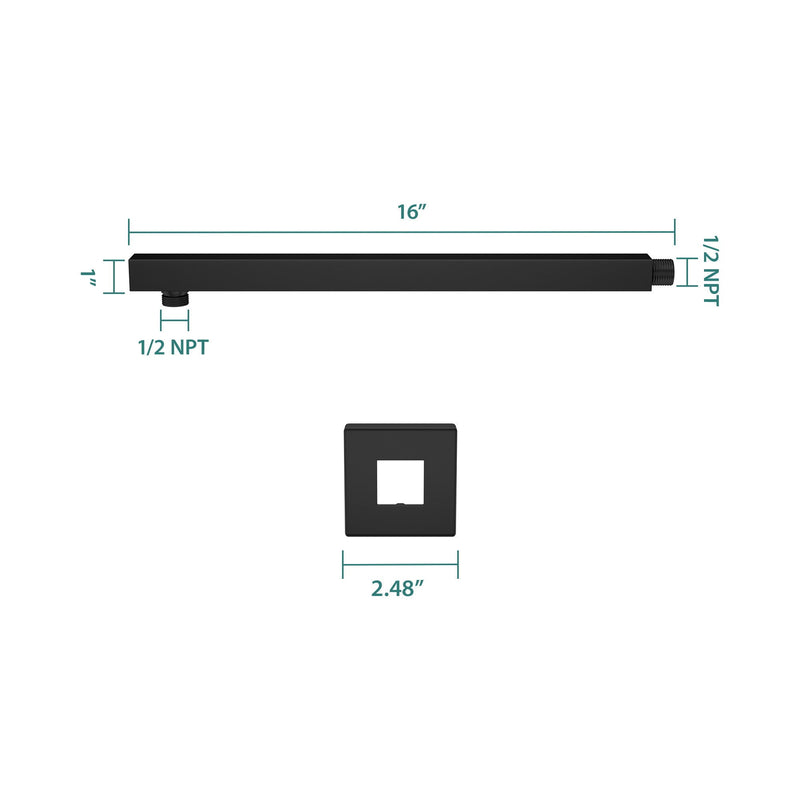 Wall Mounted Shower Arm With Flange by HouseOfZazla