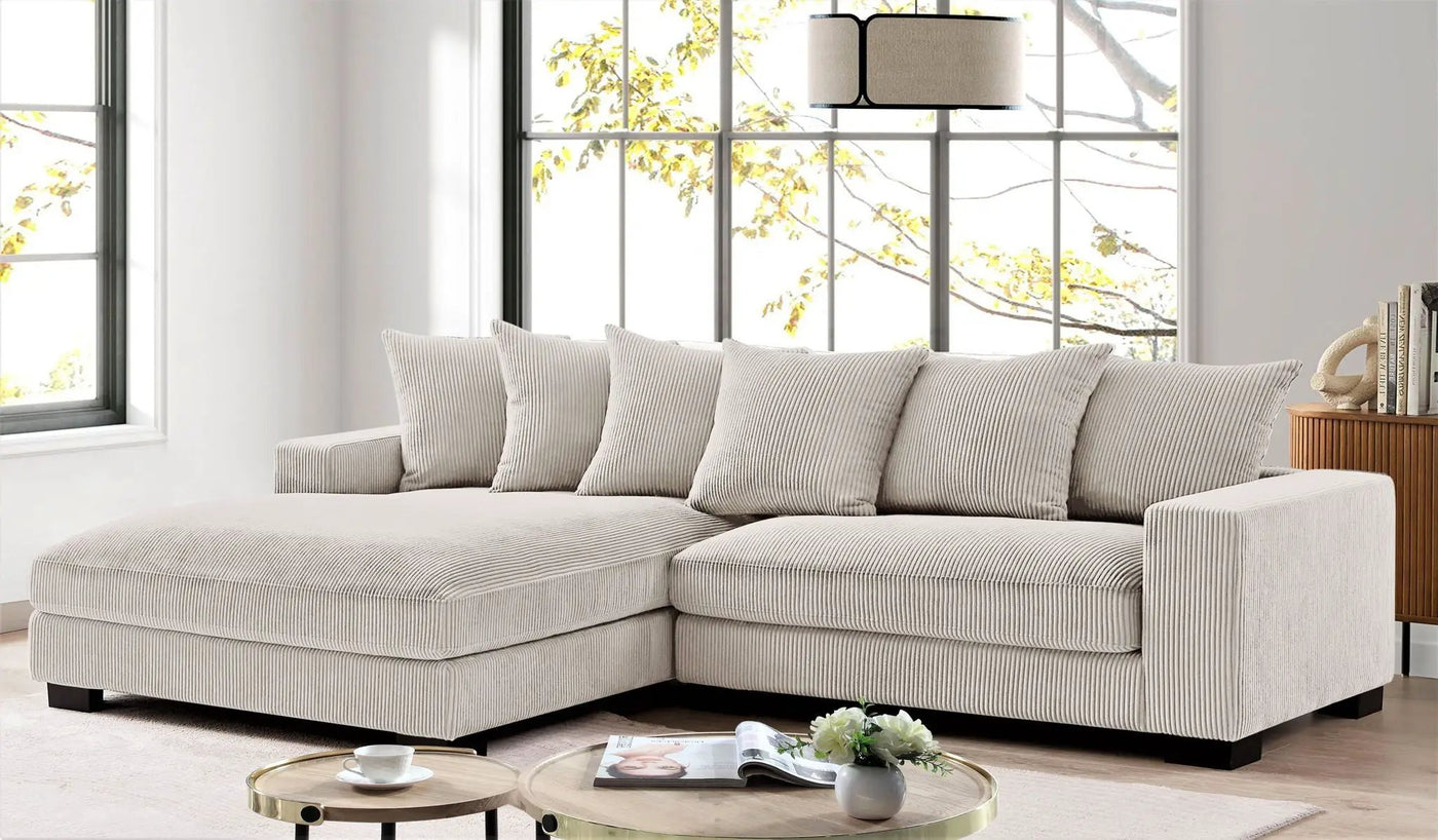 Luxe - Oversized 2 Piece Sectional Couches For Living Room, L Shaped Sofa With Chaise by Unique Piece Furniture