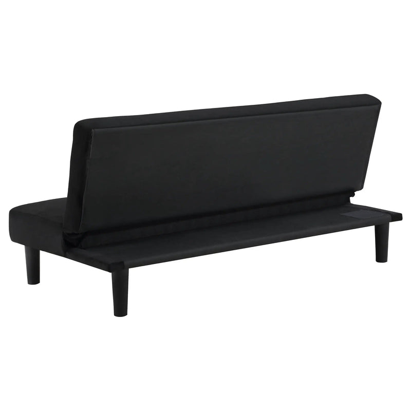 Stanford Upholstered Tufted Convertible Sofa Bed Black by Unique Piece Furniture