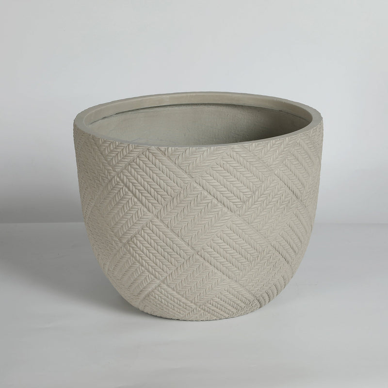 Round Concrete Planter Set of 2 by HouseOfZazla