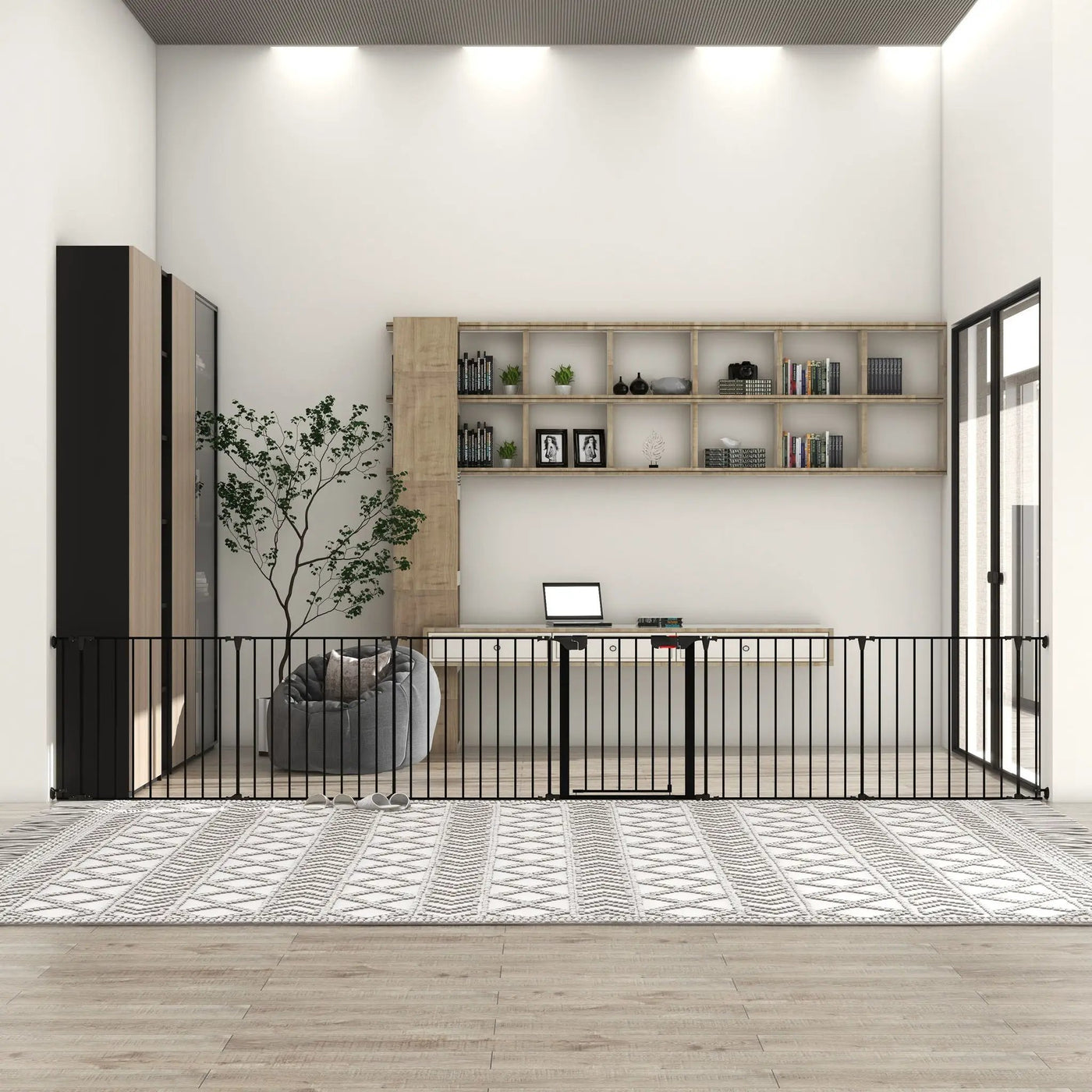Adjustable Safety Gate Play Yard Metal Doorways Fireplace Fence Christmas Tree Fence Gate For House Stairs Gate Prohibited Area Fence by HouseOfZazla