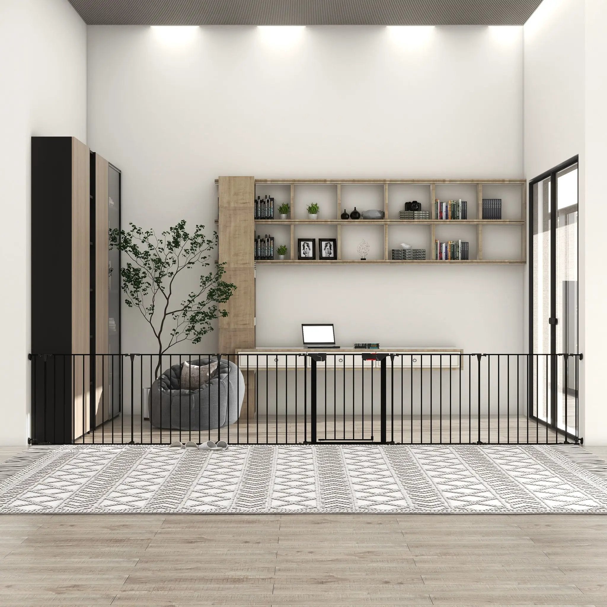 Adjustable Safety Gate Play Yard Metal Doorways Fireplace Fence Christmas Tree Fence Gate For House Stairs Gate Prohibited Area Fence by HouseOfZazla
