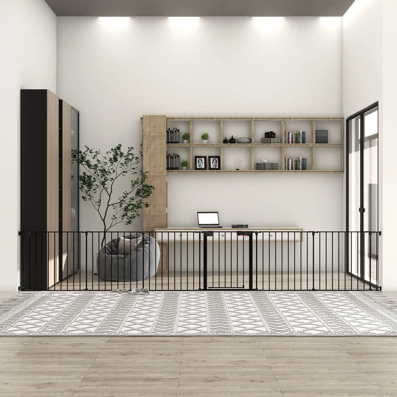 Adjustable Safety Gate Play Yard Metal Doorways Fireplace Fence Christmas Tree Fence Gate For House Stairs Gate Prohibited Area Fence by HouseOfZazla