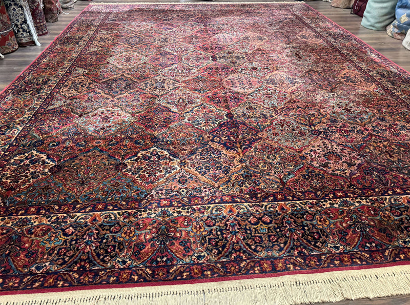 12x16 Karastan Multicolor Panel Kirman Rug #717, Rare Palace Size Wool Original 700 Series by Jewel Rugs