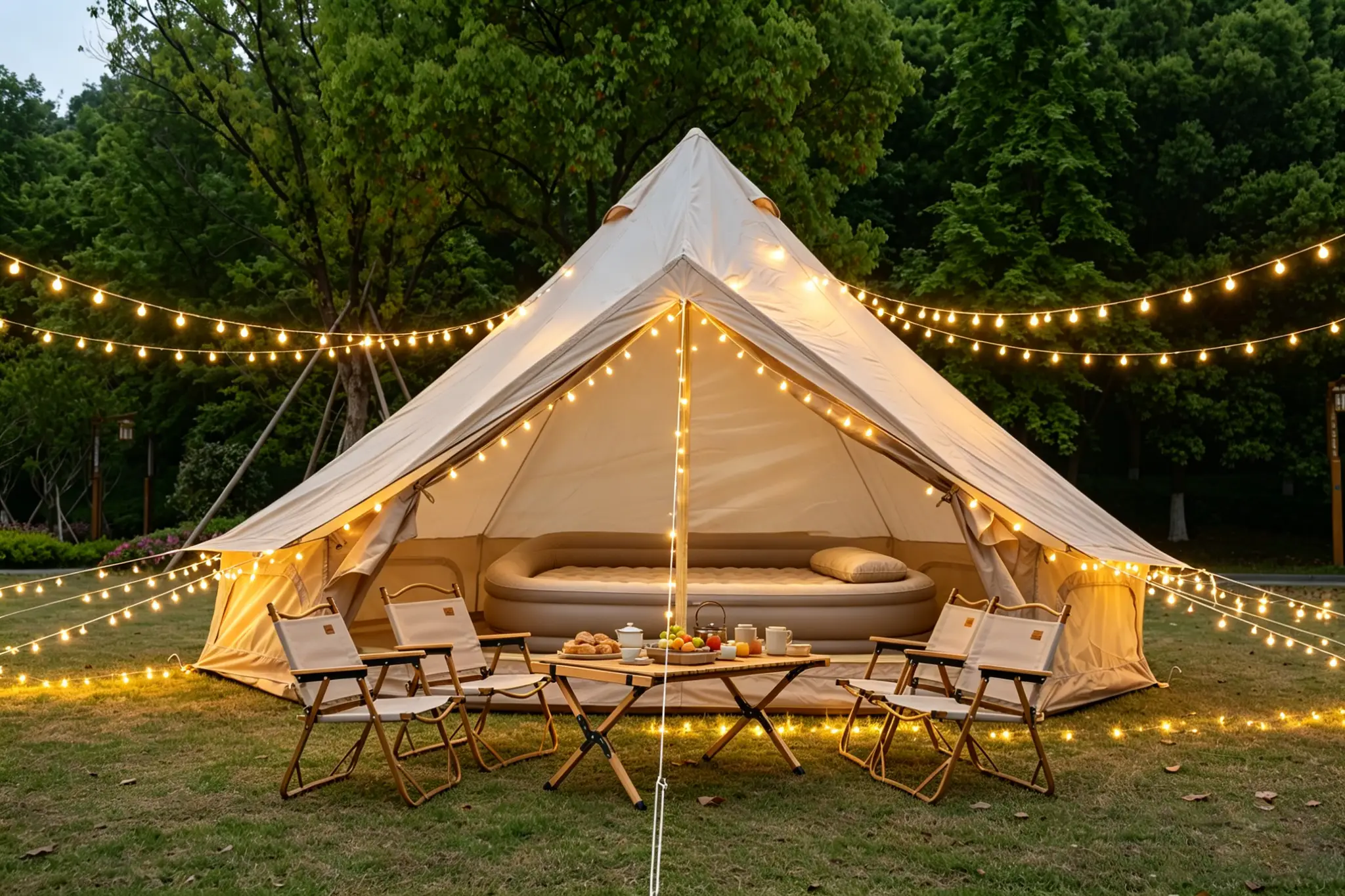 Oxford Bell Tent for Family Camping - Spacious 9.8ft Yurt with Stove Jack by HouseOfZazla