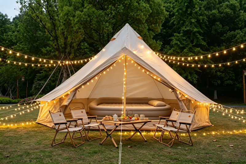 Oxford Bell Tent for Family Camping - Spacious 9.8ft Yurt with Stove Jack by HouseOfZazla