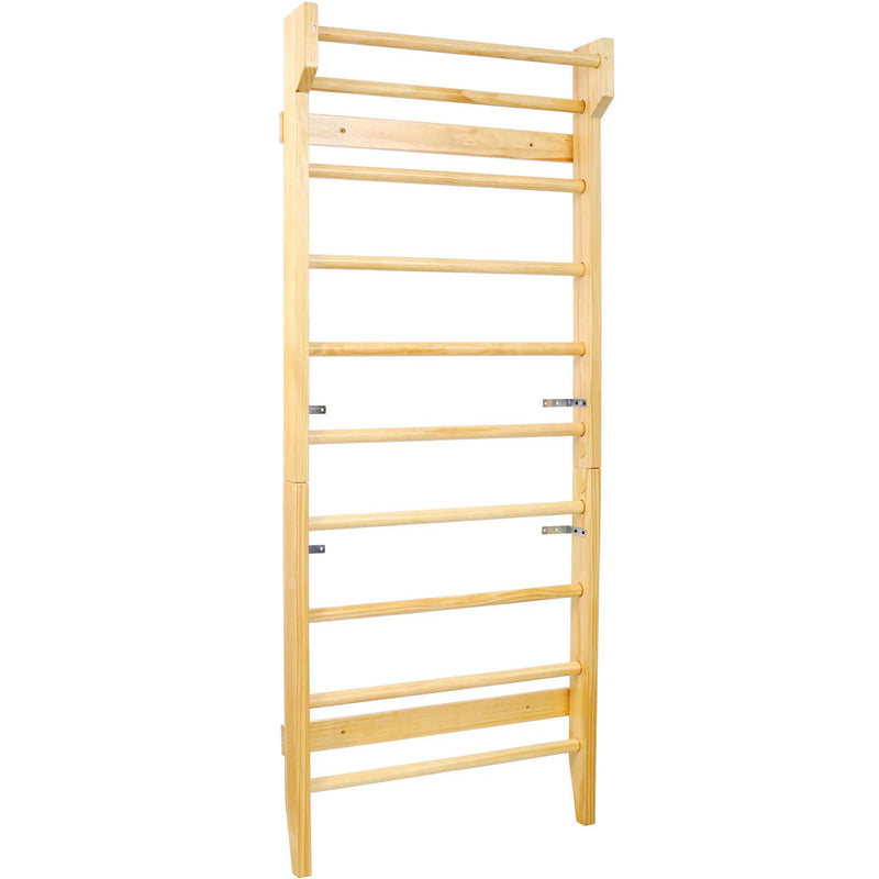 Gymnastics Stall Bar Multi Use Swedish Ladder For Home Gym And Physical Therapy - Natural by HouseOfZazla