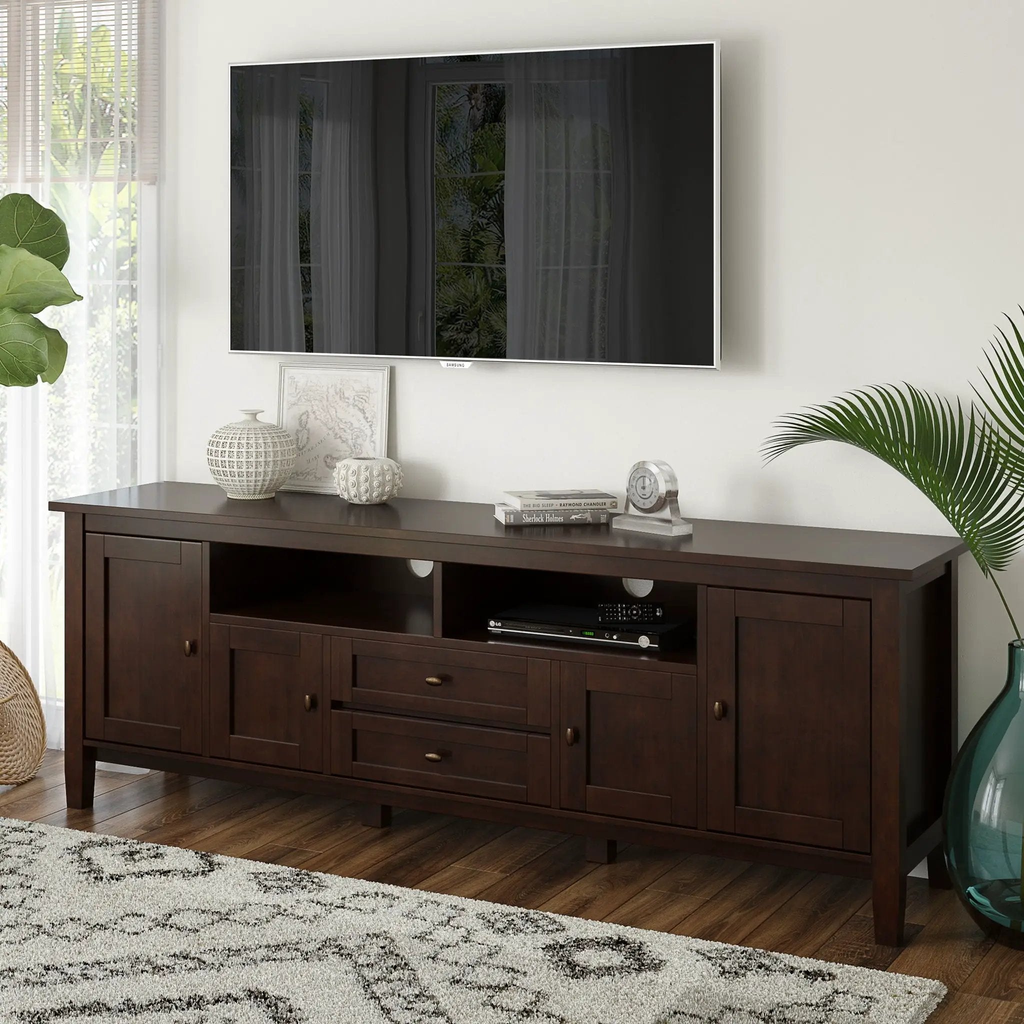 Warm Shaker - TV Media Stand, Handcrafted by Unique Piece Furniture