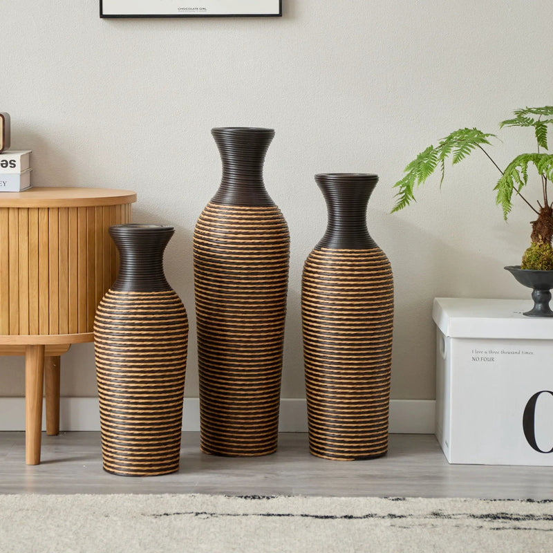 Classic And Neat Floor Vase, High Independent Flower Stand (Set of 3) by HouseOfZazla