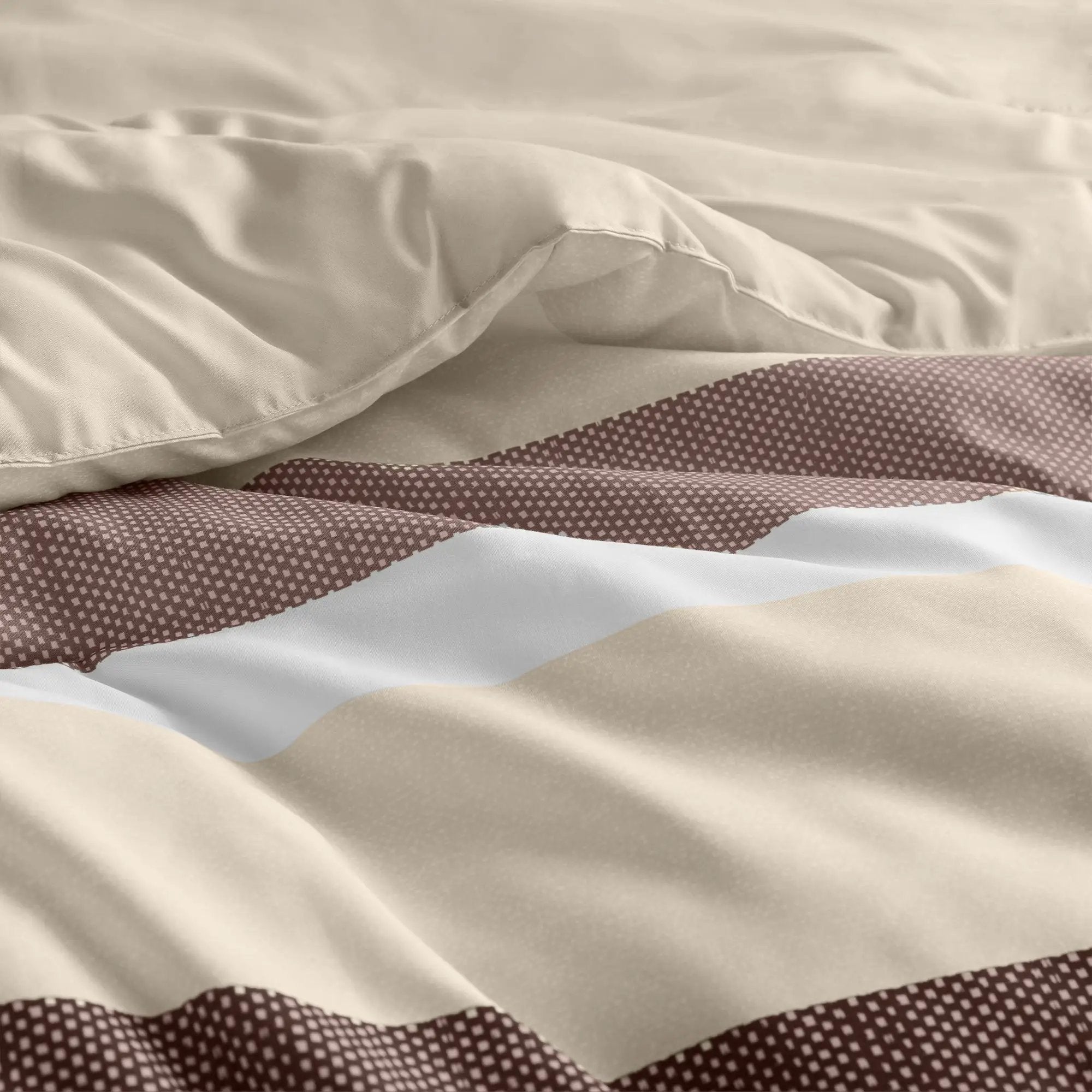 2-Piece Twin/Twin XL Stripe Textured Print Comforter Set, Terracotta by HouseOfZazla