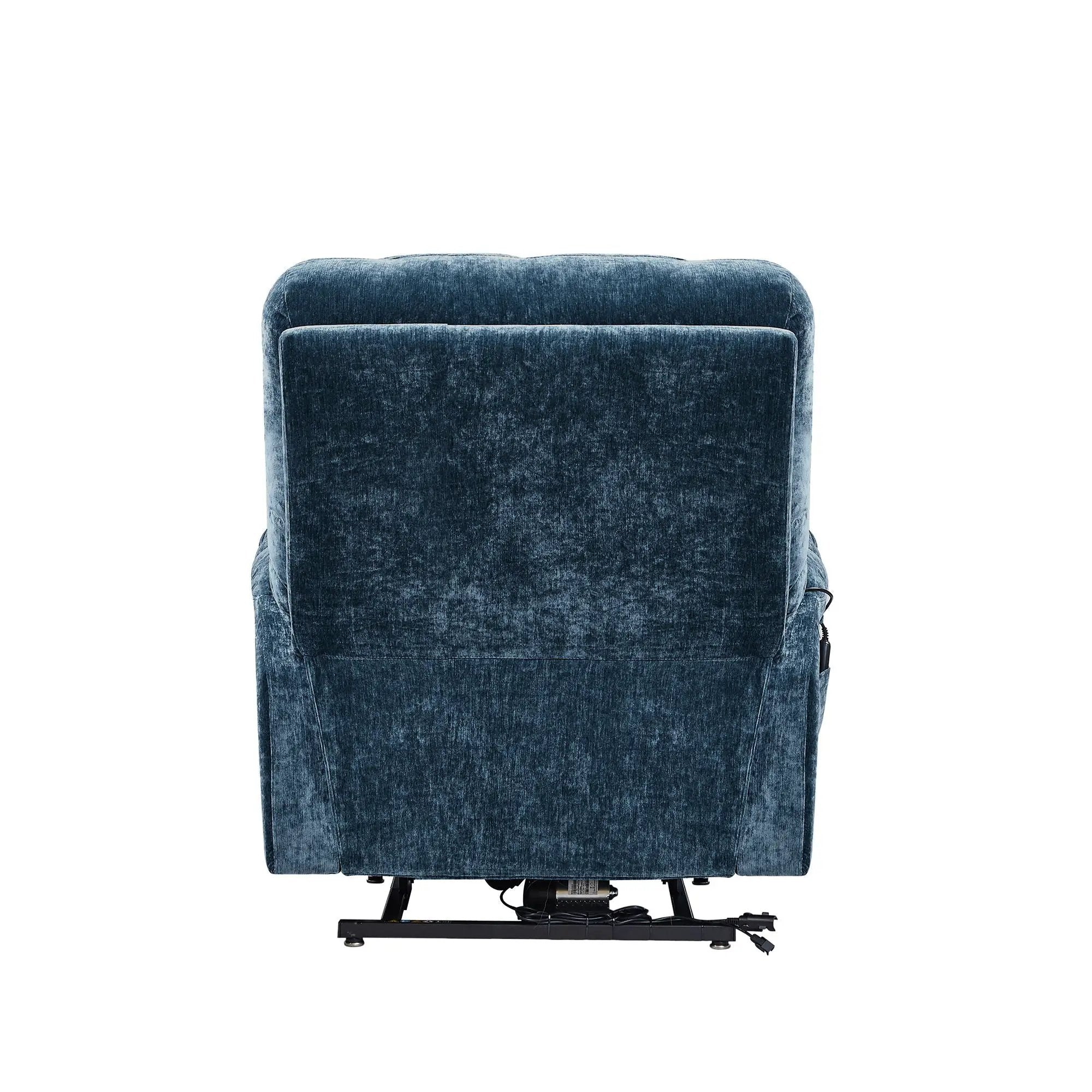 Dual Okin Motor Power Lift Recliner Chair For Elderly Infinite Position Lay Flat 180E Recliner With Heat Massage by HouseOfZazla