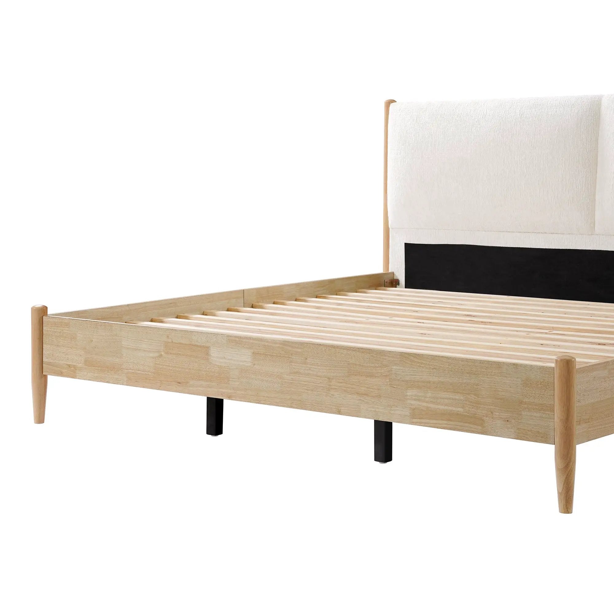 King Natural Wood Bed Frame by HouseOfZazla