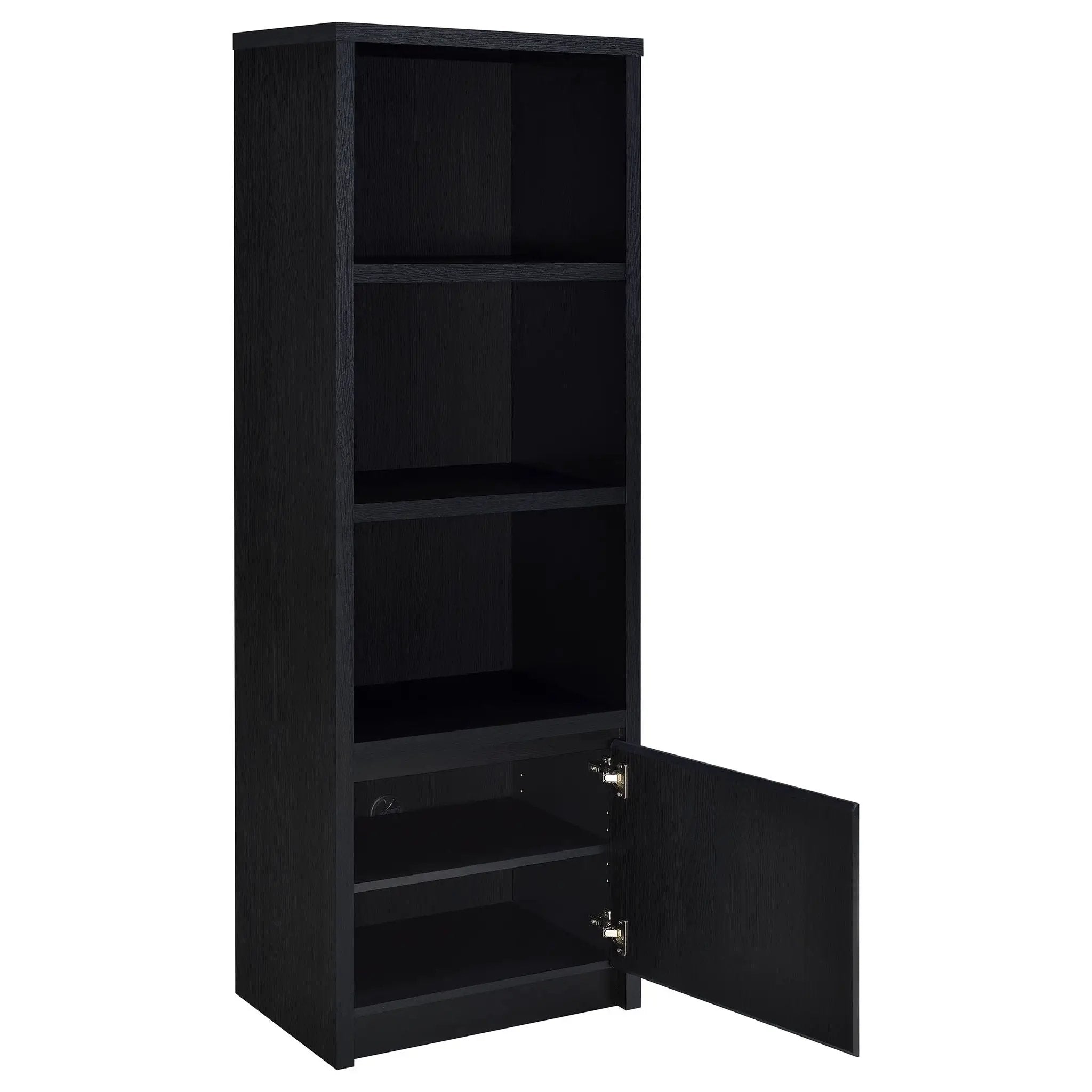 Winfield 3-shelf Media Tower Entertainment Pier Black by Unique Piece Furniture