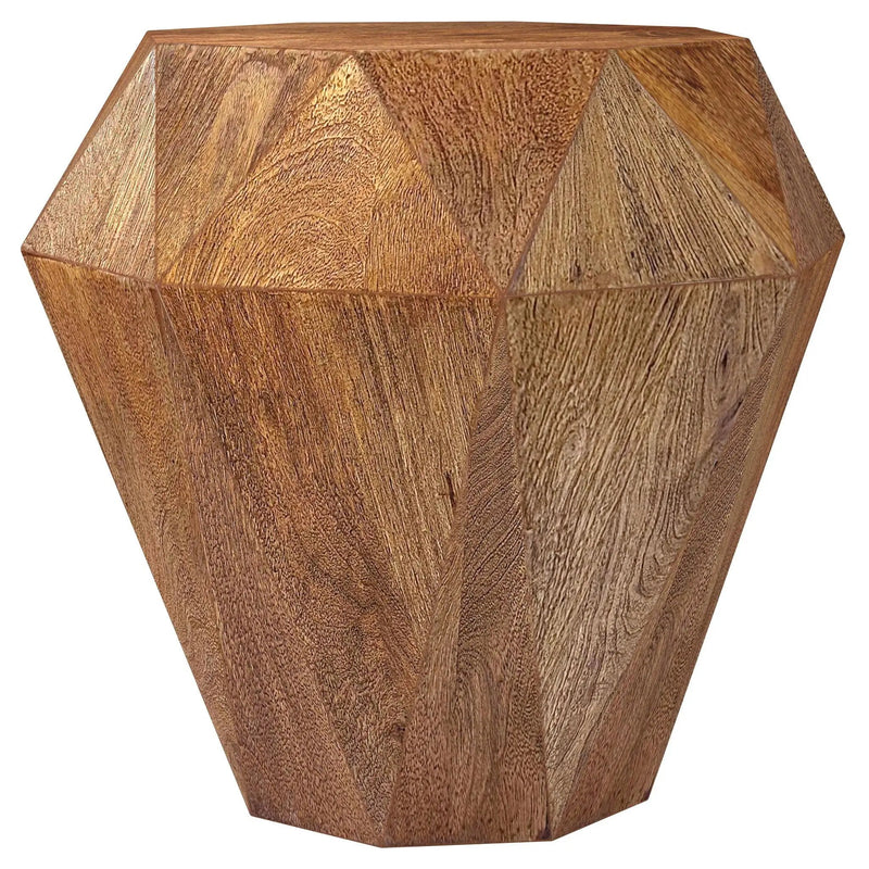 Jacinto Octagonal Solid Mango Wood Side Table Natural Brown by Unique Piece Furniture