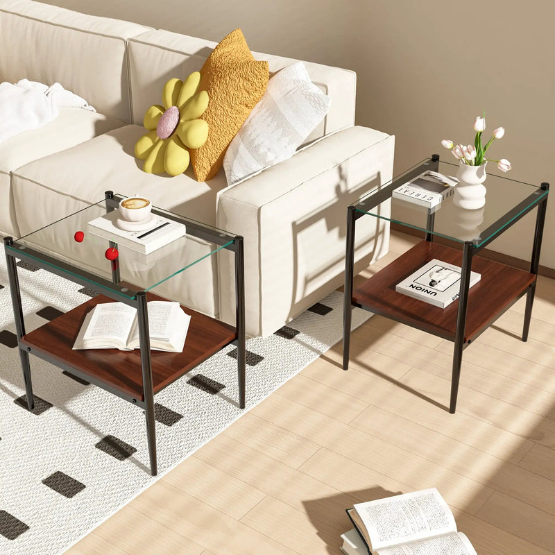 Set of 2 Rectangle End Table by HouseOfZazla