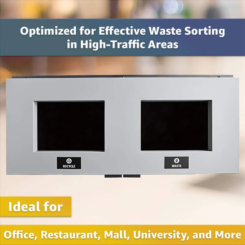 86-Gallon Heavy-Duty Commercial Steel Two-Stream Trash Can Cabinet (SAK74623) by SAKSBY WHOLESALE