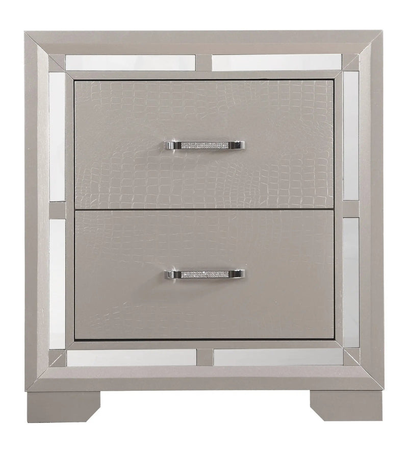Elegant Nightstand - Silver Champagne by HouseOfZazla