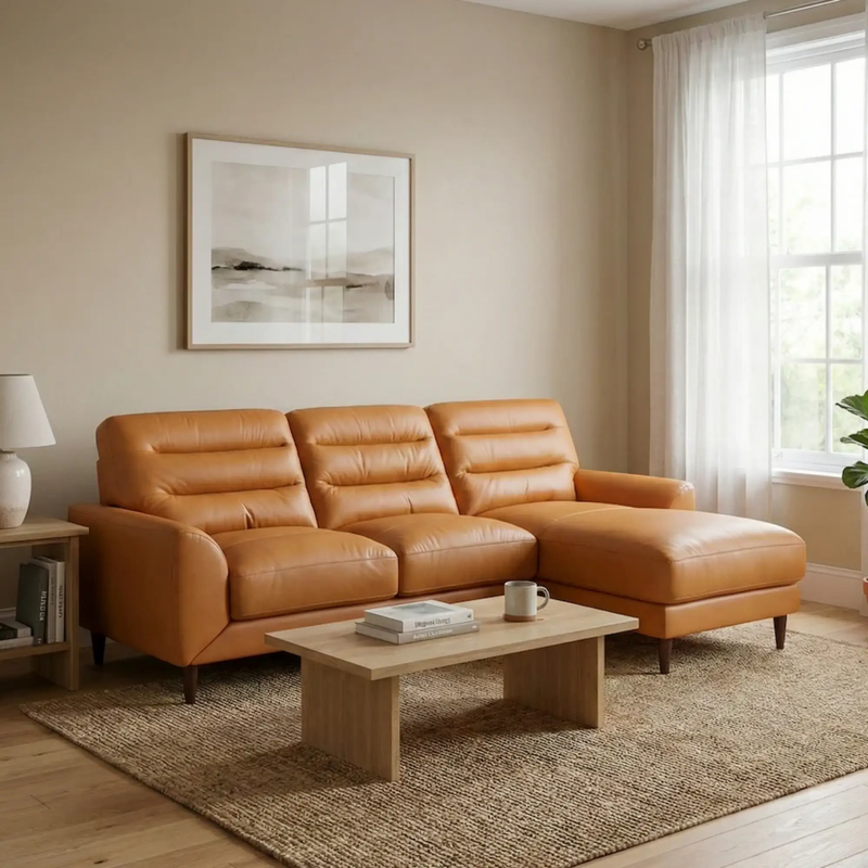 Clarion Genuine Leather Sectional by HouseOfZazla