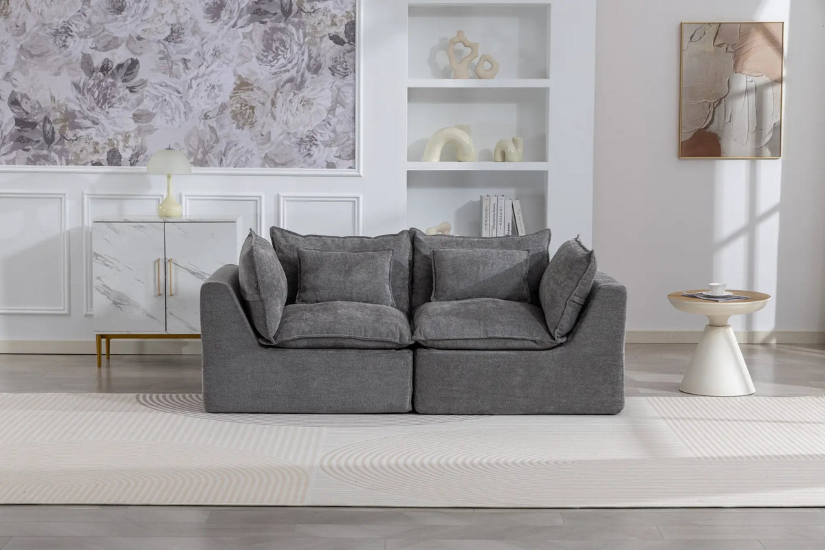 74.8" Width Cloud Couch Oversized Modular Sectional Sofa, photo 9 of 10