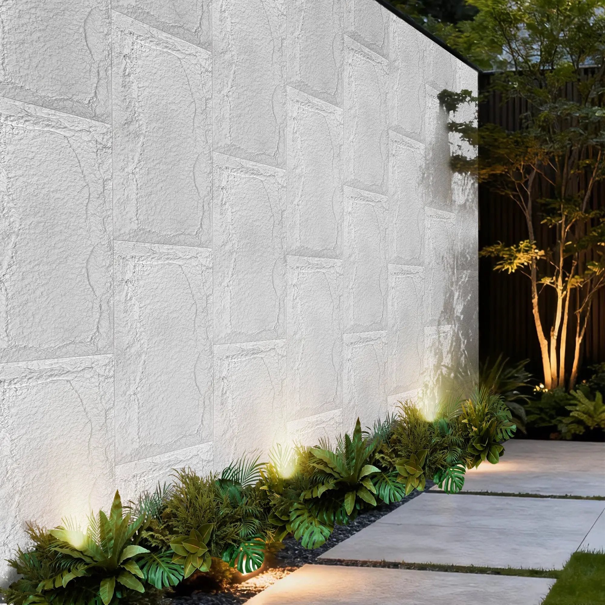 3D Faux Stone Wall Panels - 8 PCS PU Wainscoting by HouseOfZazla