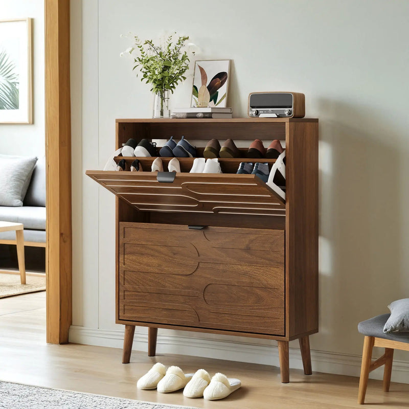 Medieval - Independent Shoe Cabinet With 2 Flip Drawers by HouseOfZazla