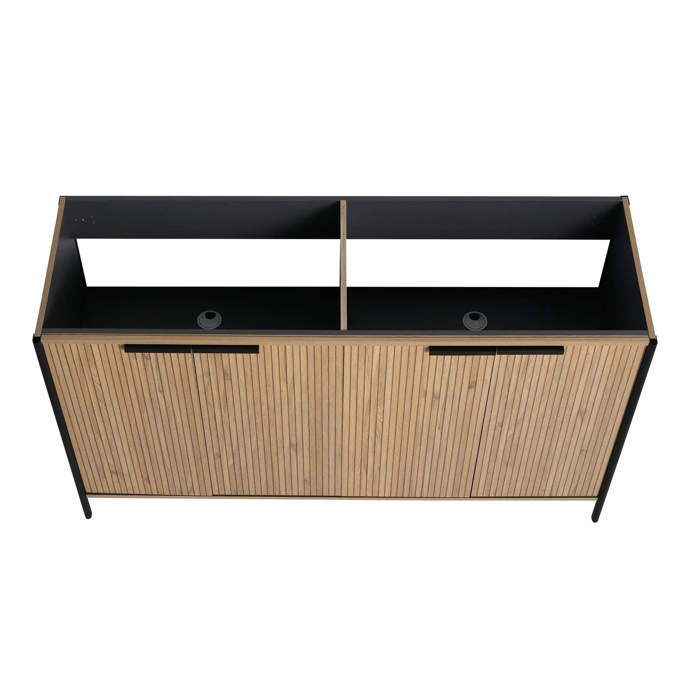 Contemporary Freestanding Bathroom Vanity With Adjustable Shelves by Unique Piece Furniture