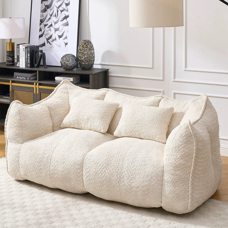 Comfortable Dual Beanbag Chair With High Resilience Foam Core For 2 People by HouseOfZazla