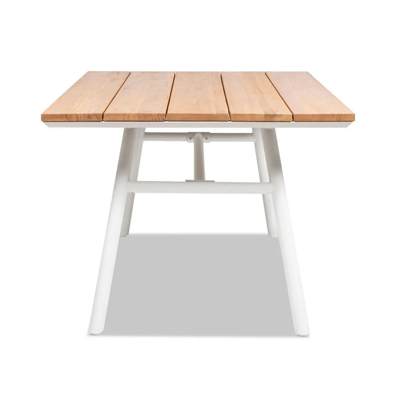 Maiden - 6 Seater Patio Dining Table - Natural Teak by HouseOfZazla