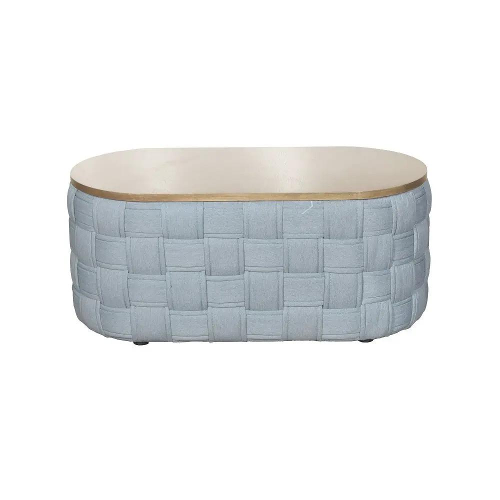 Saree - Coffee Table - Light Teal Chenille by Unique Piece Furniture