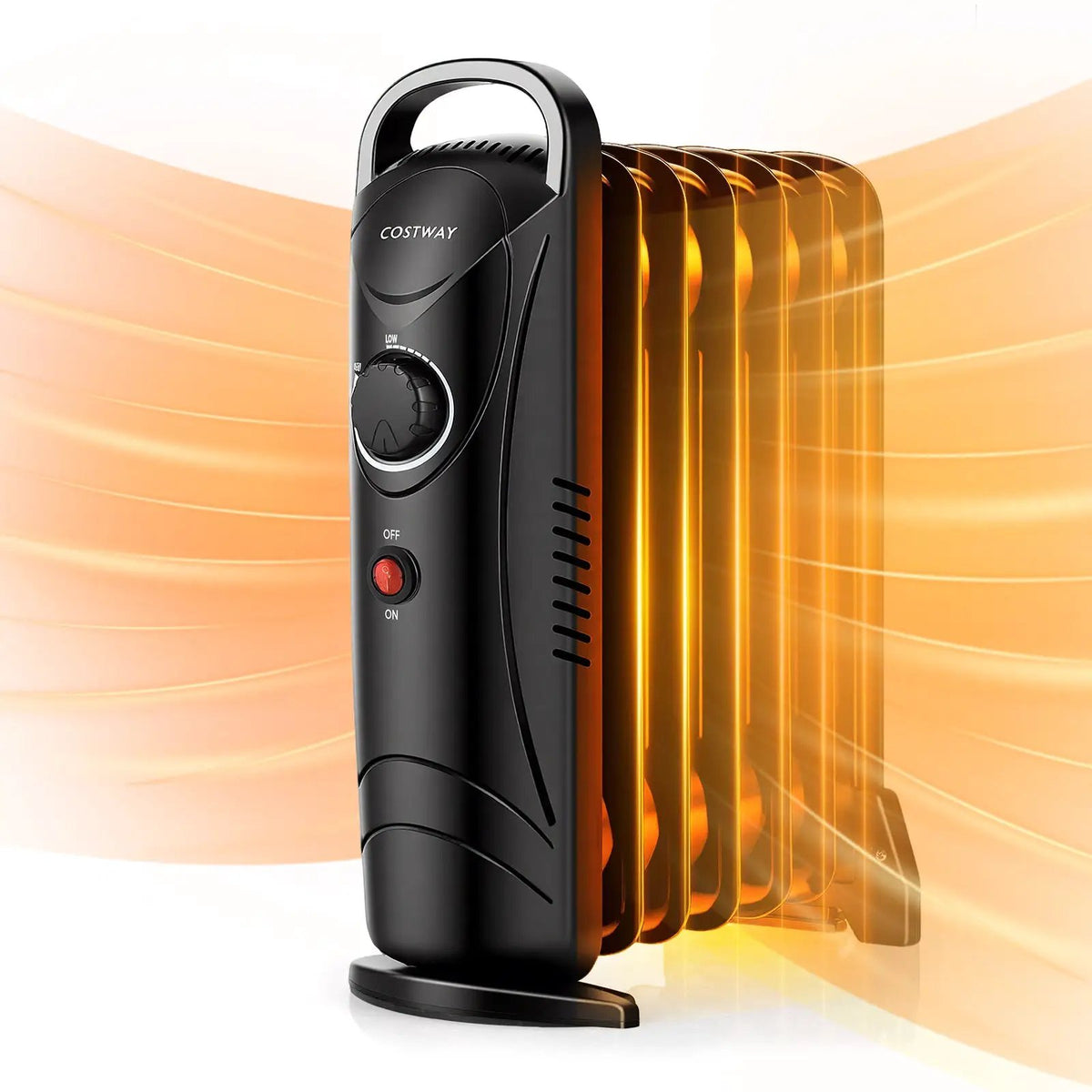 700W Electric Oil Filled Radiator Heater with Adjustable Thermostat, photo 11 of 16