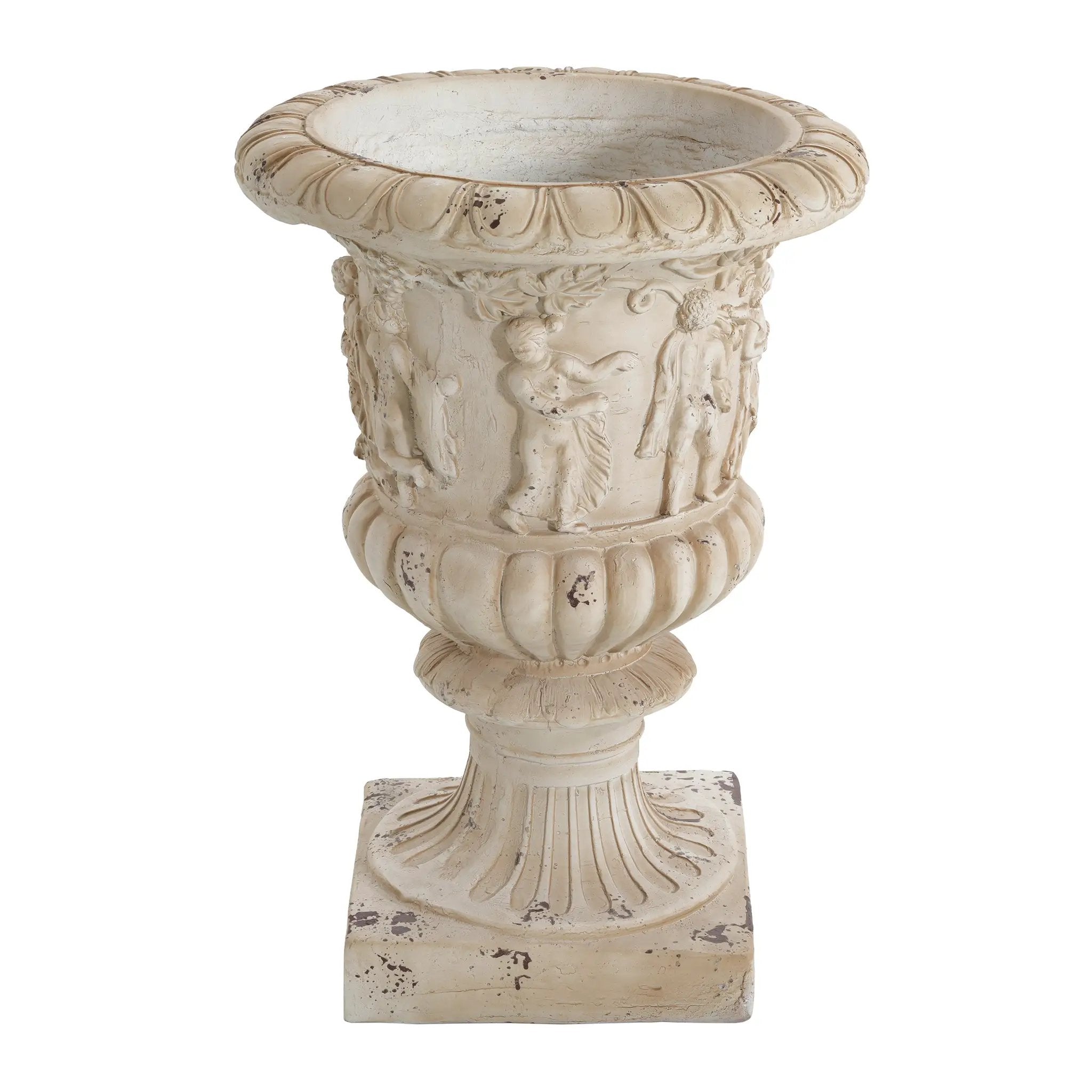 Garden Urn, Antique White, 27" H by HouseOfZazla
