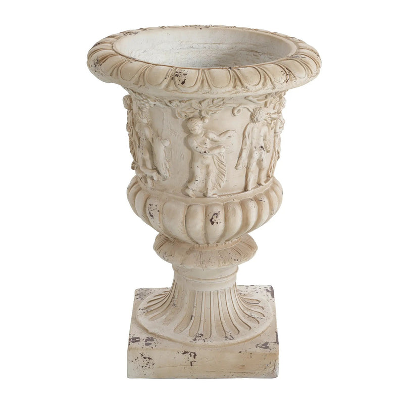 Garden Urn, Antique White, 27" H by HouseOfZazla