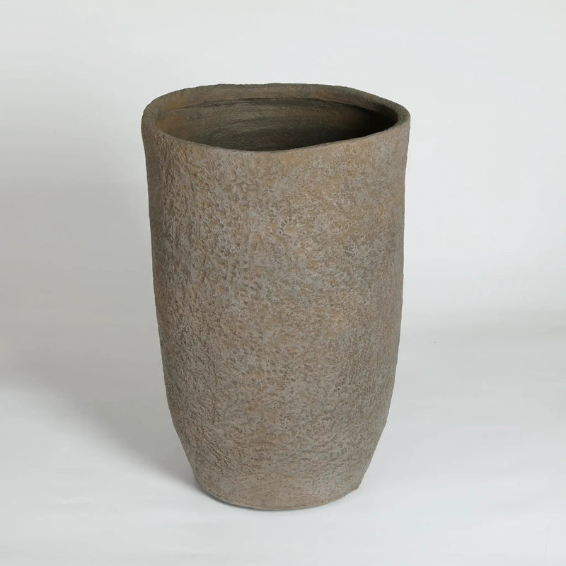 Round Concrete Planter Set of 2, Large Indoor & Outdoor Planter Pots by HouseOfZazla