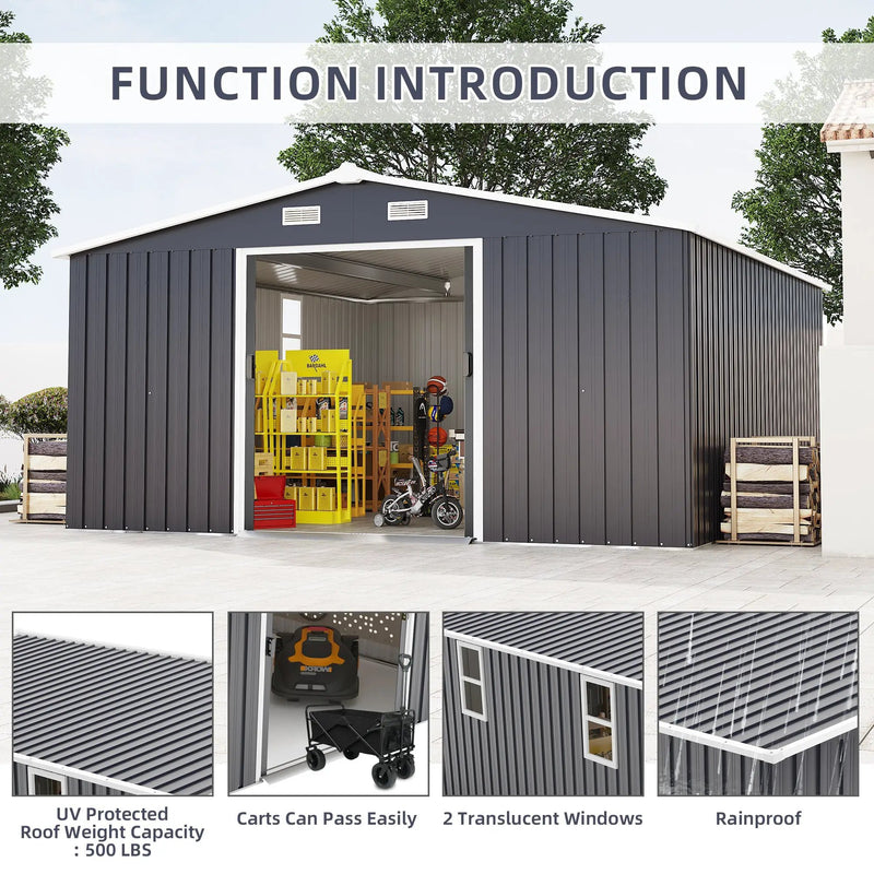 Campcraft 10x12ft Color Steel Plate Storage Shed by HouseOfZazla