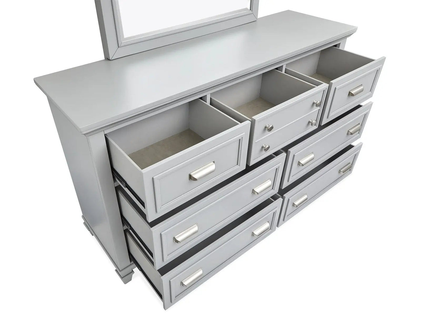 Charleston - Drawer Dresser With Landscape Mirror by Unique Piece Furniture