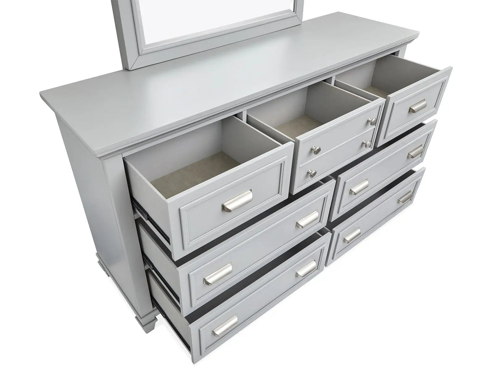 Charleston - Drawer Dresser With Landscape Mirror by Unique Piece Furniture