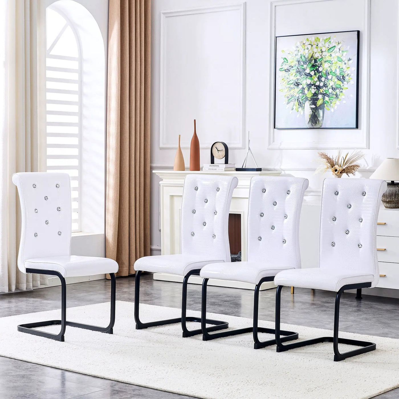 Alligator Skin Upholstered Dining Chairs by HouseOfZazla