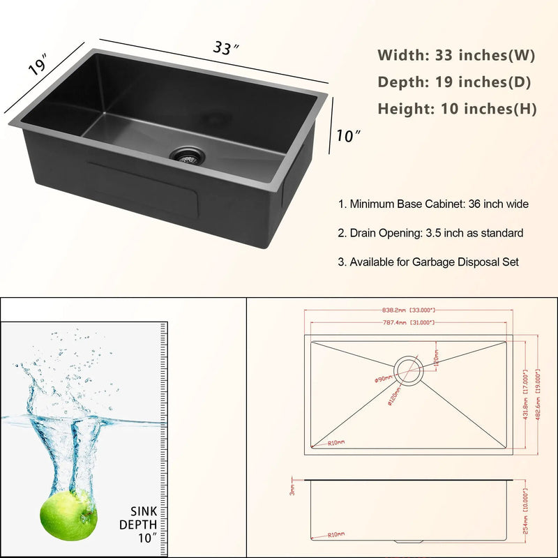 Undermount Kitchen Sink 16 Gauge Stainless Steel by HouseOfZazla