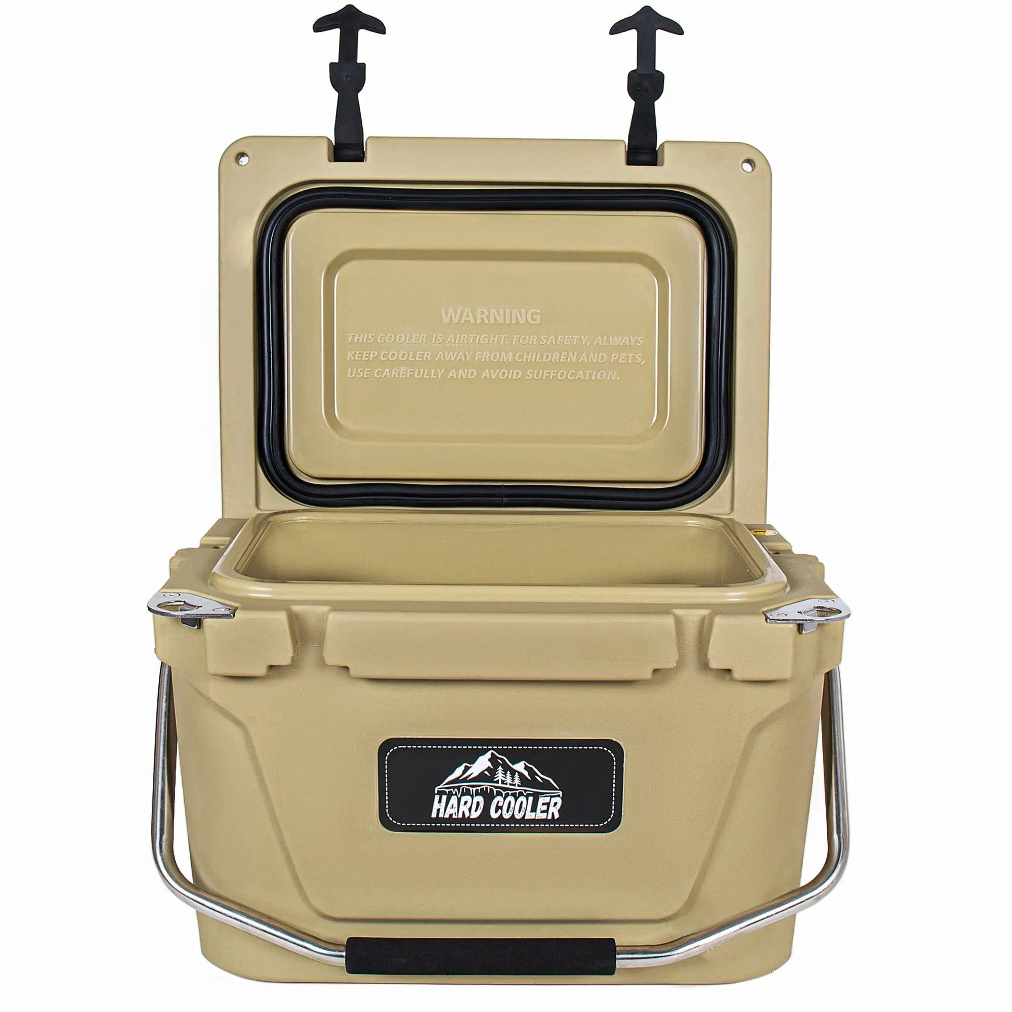 20 Quart Khaki Cooler, Ultra-Tough Hard Shell Ice Chest by HouseOfZazla